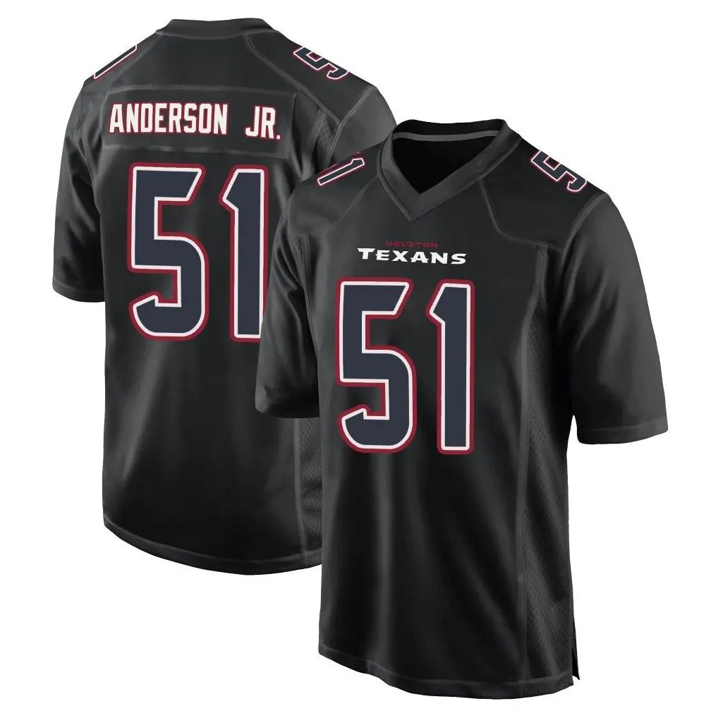 Johmsee H.Texans #51 Will Anderson Jr. Player Black Fashion Home Game Stitched Jerseys