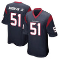 Johmsee H.Texans #51 Will Anderson Jr. Player Navy Home Game Stitched Jerseys
