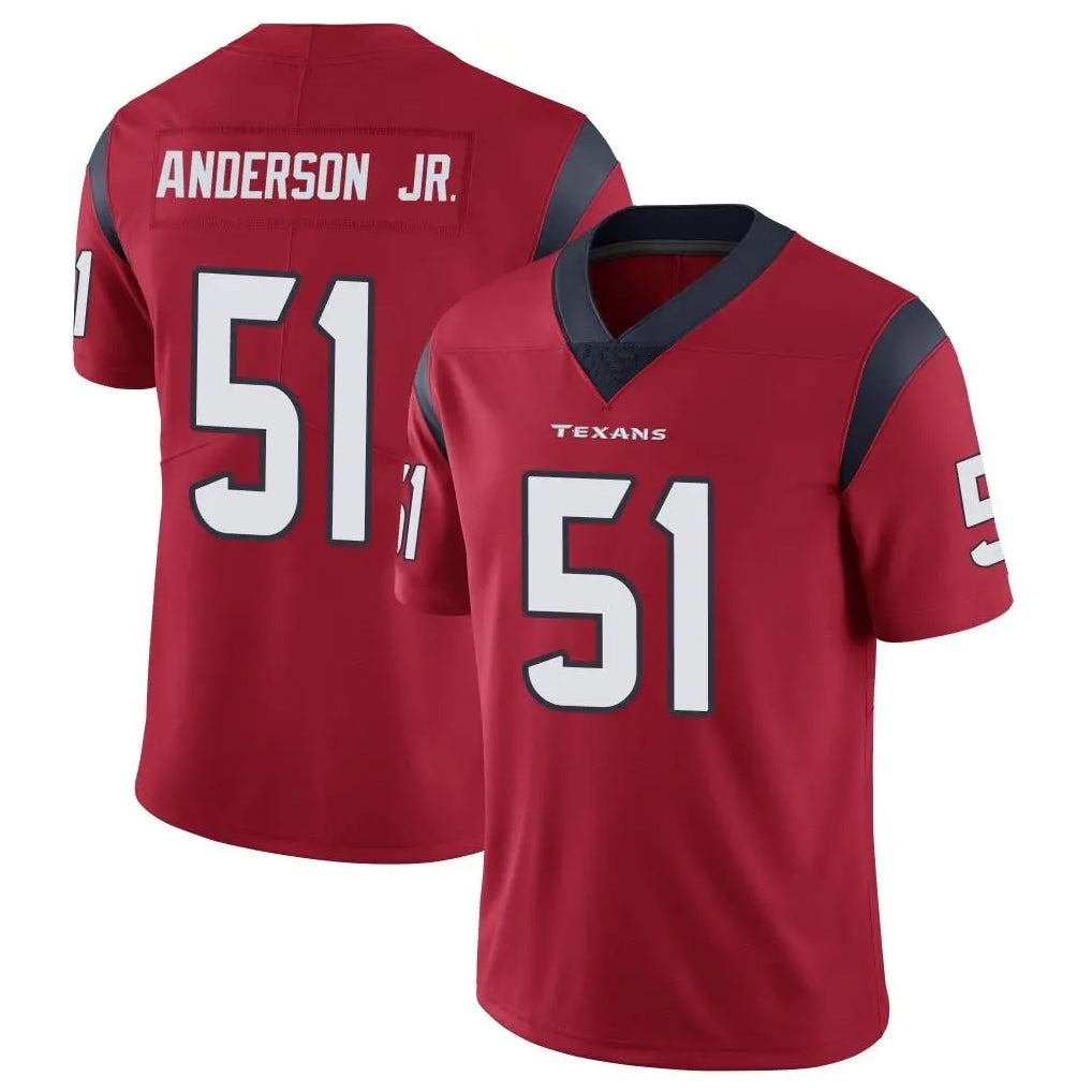 Johmsee H.Texans #51 Will Anderson Jr. Player Red Limited Vapor Untouchable Home Game Stitched Jerseys