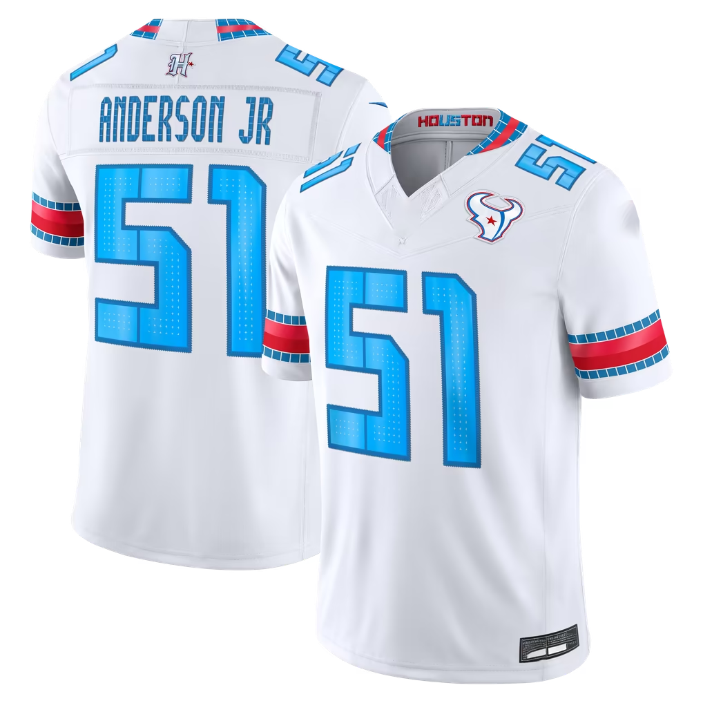Johmsee H.Texans #51 Will Anderson Jr. White 2026 Rivalries Collection Limited Stitched Jerseys