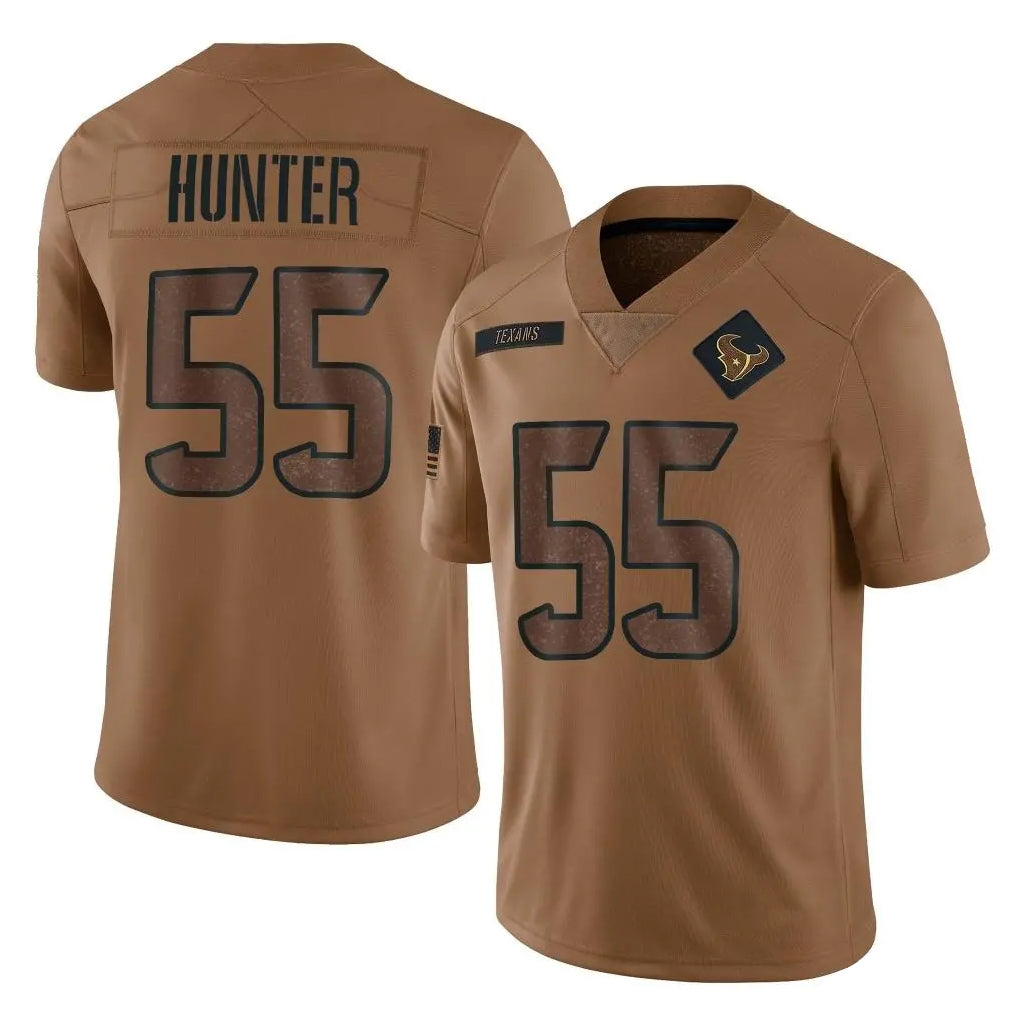 Johmsee H.Texans #55 Danielle Hunter Player Brown Salute To Service Limited Stitched Jerseys