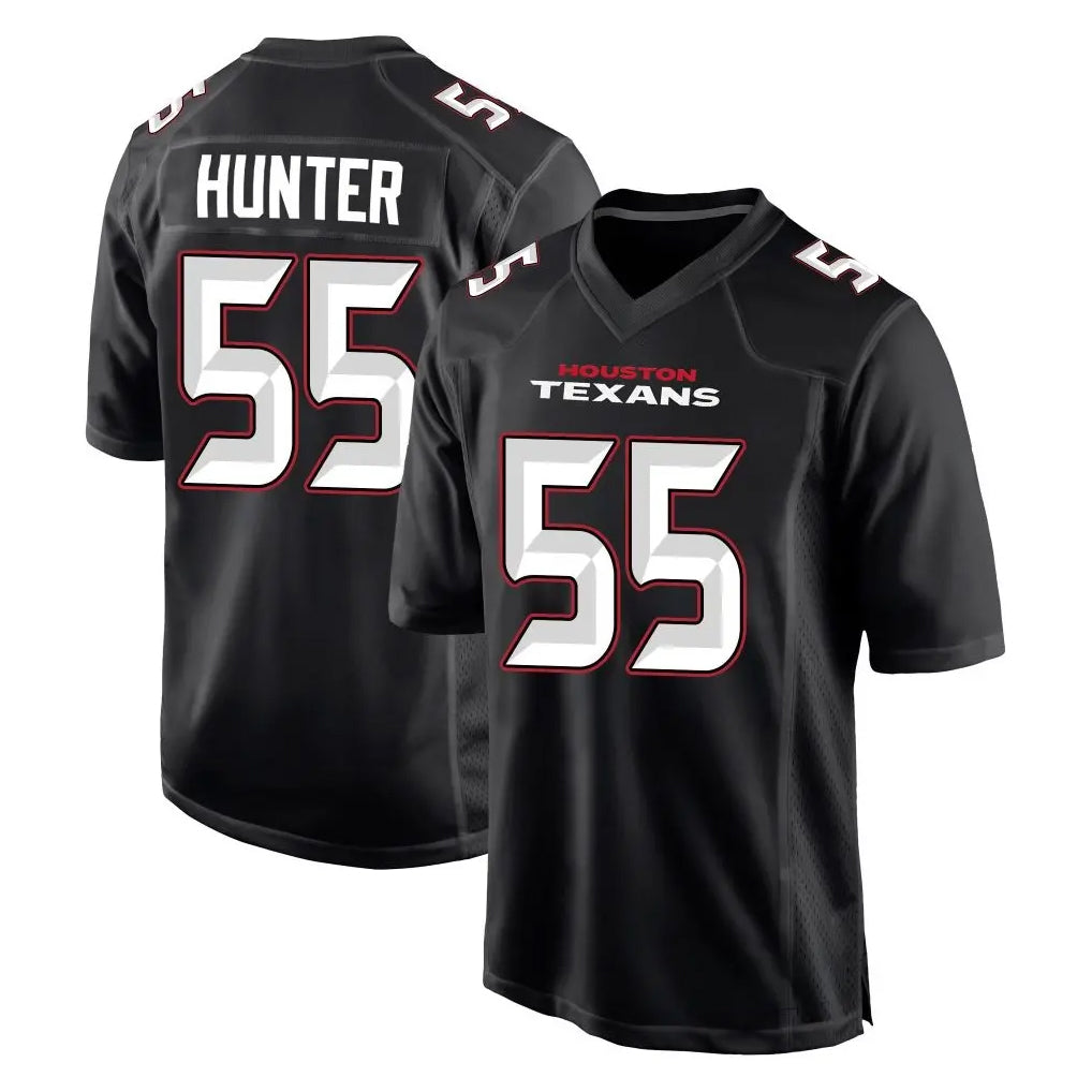 Johmsee H.Texans #55 Danielle Hunter Player Carbon Black Fashion Home Game Stitched Jerseys