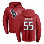 Johmsee H.Texans #55 Danielle Hunter Player Red Pro Line Pullover Hoodie Limited Game Stitched Jerseys
