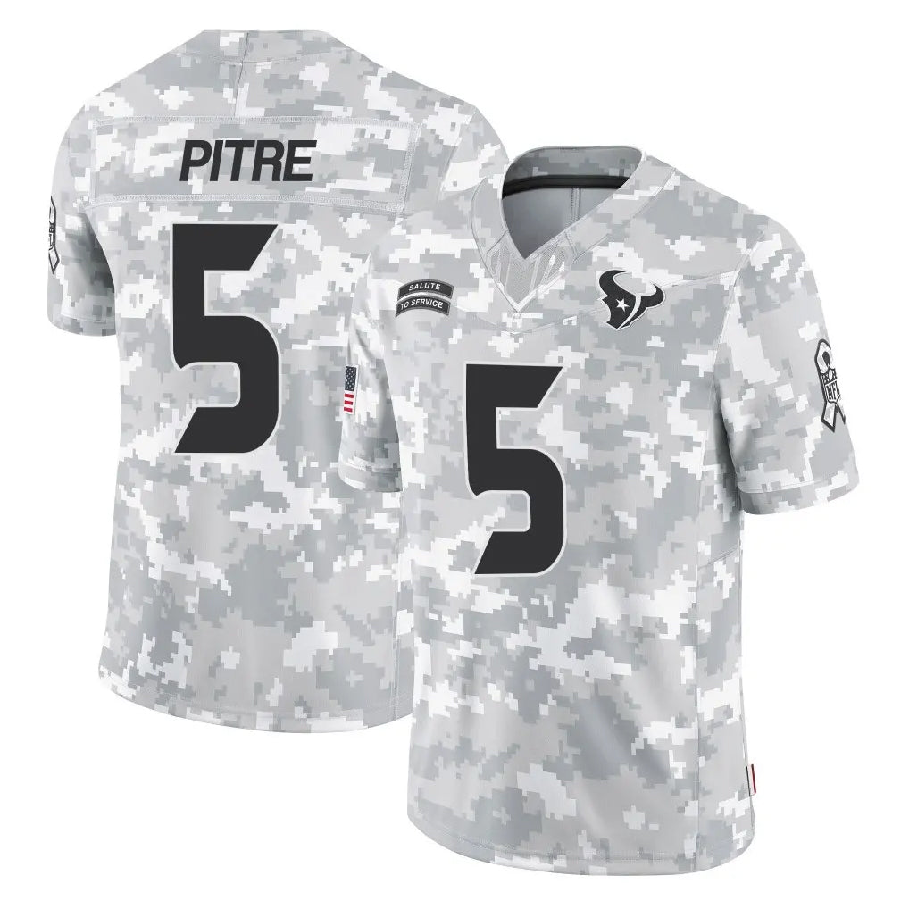 Johmsee H.Texans #5 Jalen Pitre Player Arctic Camo Salute To Service Limited Game Stitched Jerseys