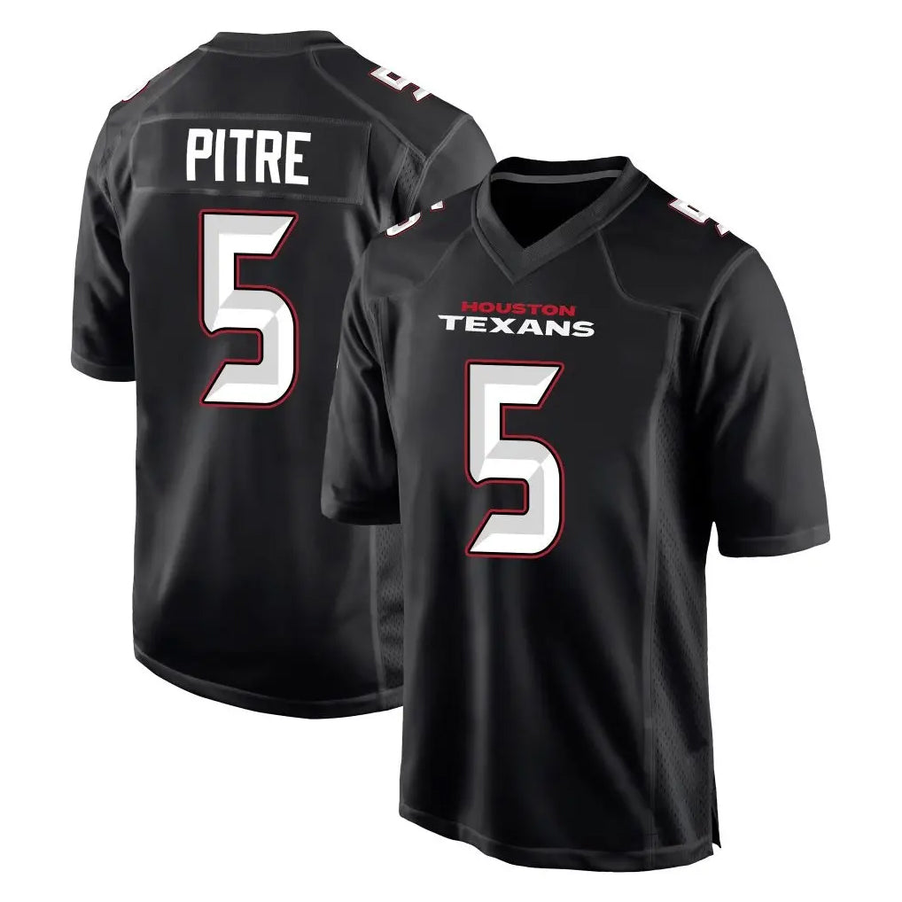 Johmsee H.Texans #5 Jalen Pitre Player Carbon Black Fashion Home Game Stitched Jerseys