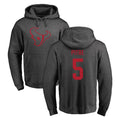 Johmsee H.Texans #5 Jalen Pitre Player Gray Pro Line Pullover Hoodie Limited Game Stitched Jerseys