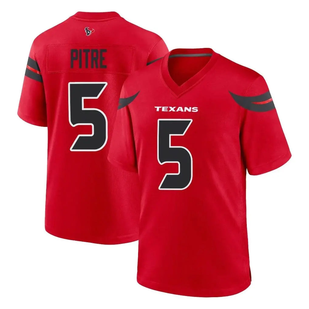 Johmsee H.Texans #5 Jalen Pitre Player Red Alternate Home Game Stitched Jerseys