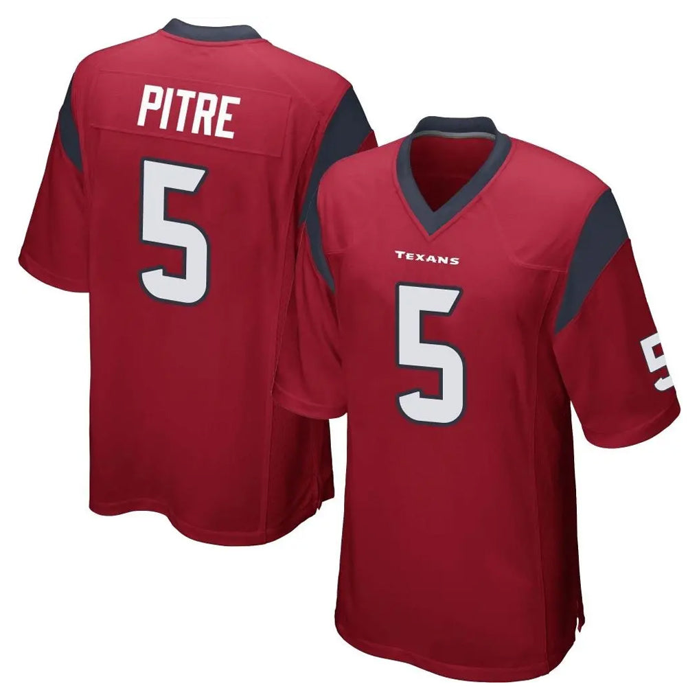 Johmsee H.Texans #5 Jalen Pitre Player Red Home Game Stitched Jerseys