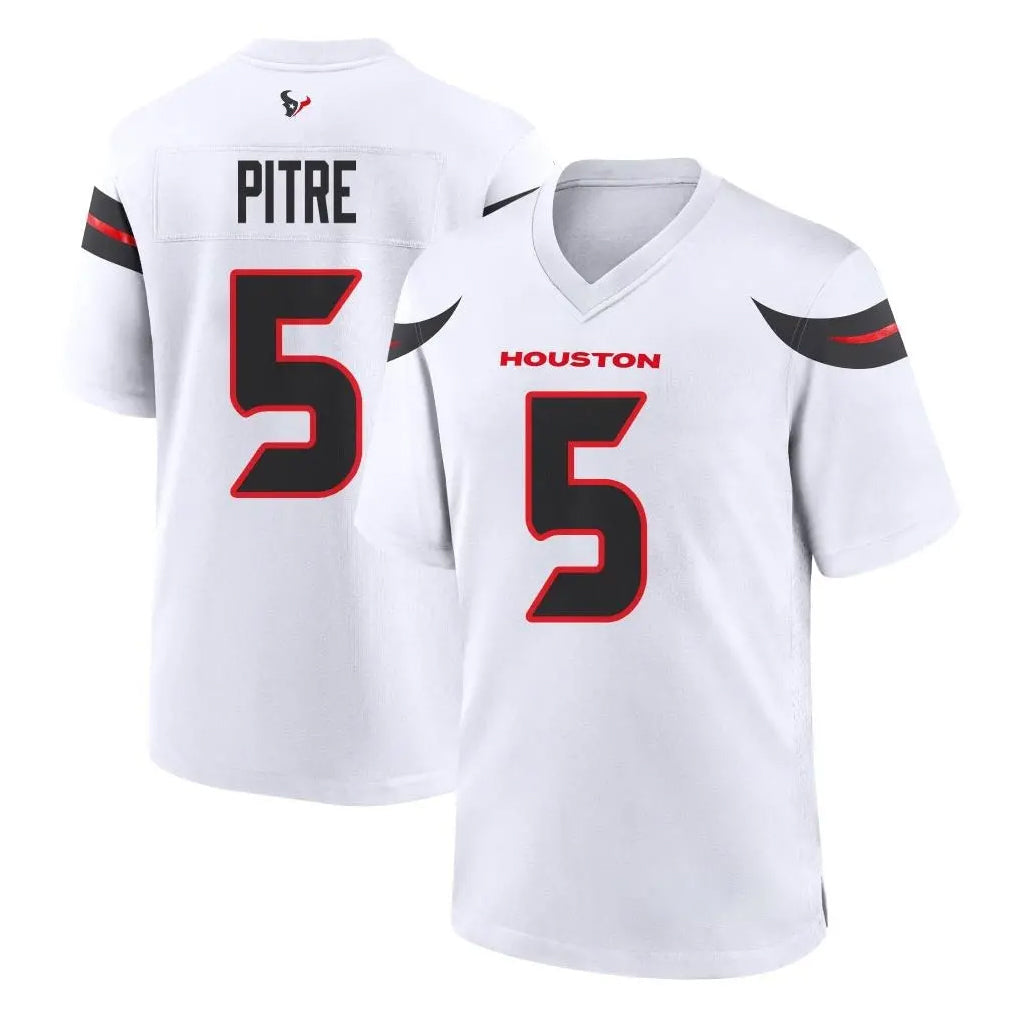 Johmsee H.Texans #5 Jalen Pitre Player White Home Game Stitched Jerseys