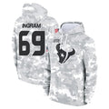 Johmsee H.Texans #69 Ed Ingram Player Arctic Camo Salute to Service Hoodies Limited Game Stitched Jerseys