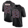 Johmsee H.Texans #69 Ed Ingram Player Black Fashion Home Game Stitched Jerseys
