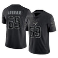 Johmsee H.Texans #69 Ed Ingram Player Black Reflective Limited Game Stitched Jerseys