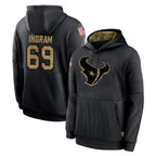 Johmsee H.Texans #69 Ed Ingram Player Black Salute to Service Hoodies Limited Game Stitched Jerseys