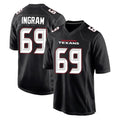 Johmsee H.Texans #69 Ed Ingram Player Carbon Black Fashion Home Game Stitched Jerseys
