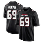 Johmsee H.Texans #69 Ed Ingram Player Carbon Black Fashion Home Game Stitched Jerseys