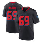 Johmsee H.Texans #69 Ed Ingram Player Navy 2nd Alternate Home Game Stitched Jerseys