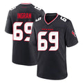 Johmsee H.Texans #69 Ed Ingram Player Navy Team Home Game Stitched Jerseys