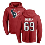 Johmsee H.Texans #69 Ed Ingram Player Red Pro Line Pullover Hoodie Limited Game Stitched Jerseys