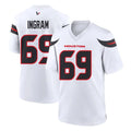 Johmsee H.Texans #69 Ed Ingram Player White Home Game Stitched Jerseys