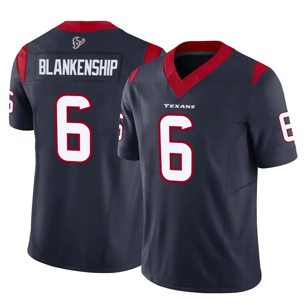 Johmsee H.Texans #6 Reed Blankenship Player Navy Limited Vapor F.U.S.E. Home Game Stitched Jerseys