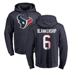 Johmsee H.Texans #6 Reed Blankenship Player Navy Pro Line Pullover Hoodie Limited Game Stitched Jerseys