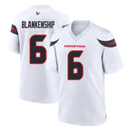 Johmsee H.Texans #6 Reed Blankenship Player White Home Game Stitched Jerseys