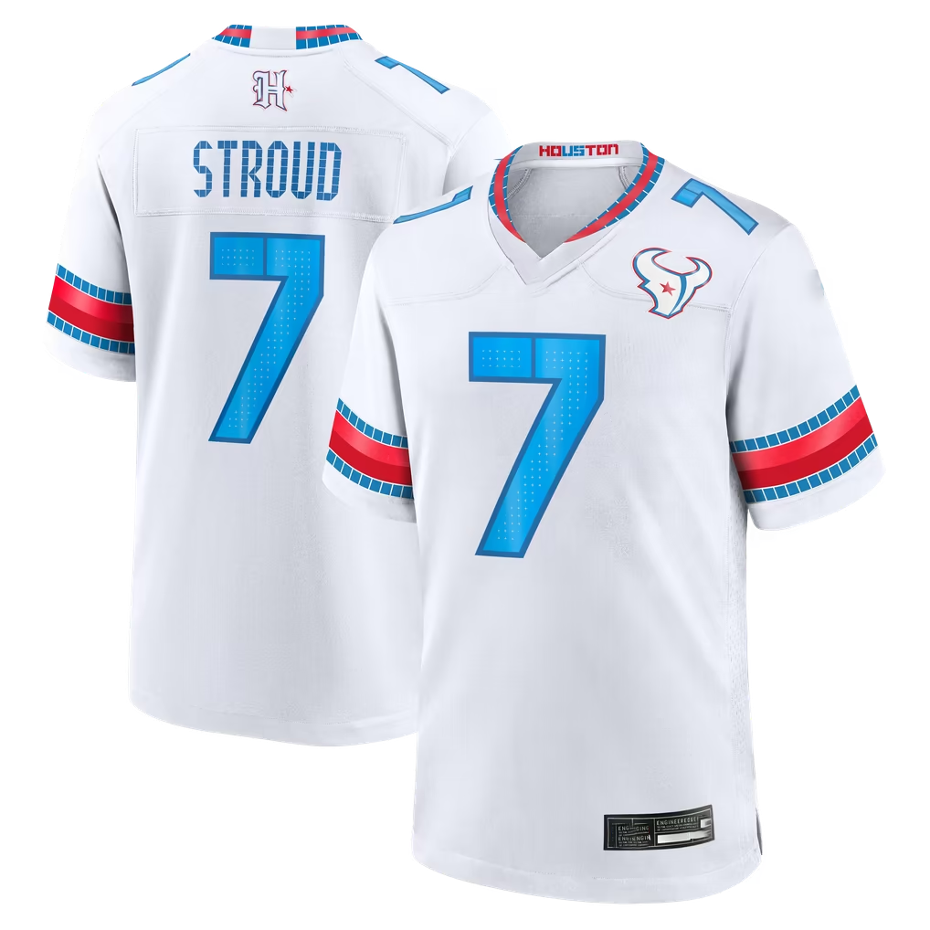 Johmsee H.Texans #7 C.J. Stroud White 2026 Rivalries Collection Game Stitched Jerseys