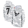 Johmsee H.Texans #7 CJ Stroud Player Arctic Camo Salute to Service Hoodies Limited Game Stitched Jerseys