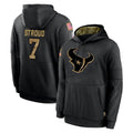 Johmsee H.Texans #7 CJ Stroud Player Black Salute to Service Hoodies Limited Game Stitched Jerseys