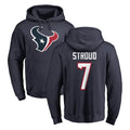 Johmsee H.Texans #7 CJ Stroud Player Navy Pro Line Pullover Hoodie Limited Game Stitched Jerseys