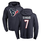 Johmsee H.Texans #7 CJ Stroud Player Navy Pro Line Pullover Hoodie Limited Game Stitched Jerseys