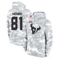 Johmsee H.Texans #81 Jayden Higgins Player Arctic Camo Salute to Service Hoodies Limited Game Stitched Jerseys