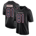 Johmsee H.Texans #81 Jayden Higgins Player Black Fashion Home Game Stitched Jerseys