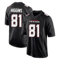 Johmsee H.Texans #81 Jayden Higgins Player Carbon Black Fashion Home Game Stitched Jerseys
