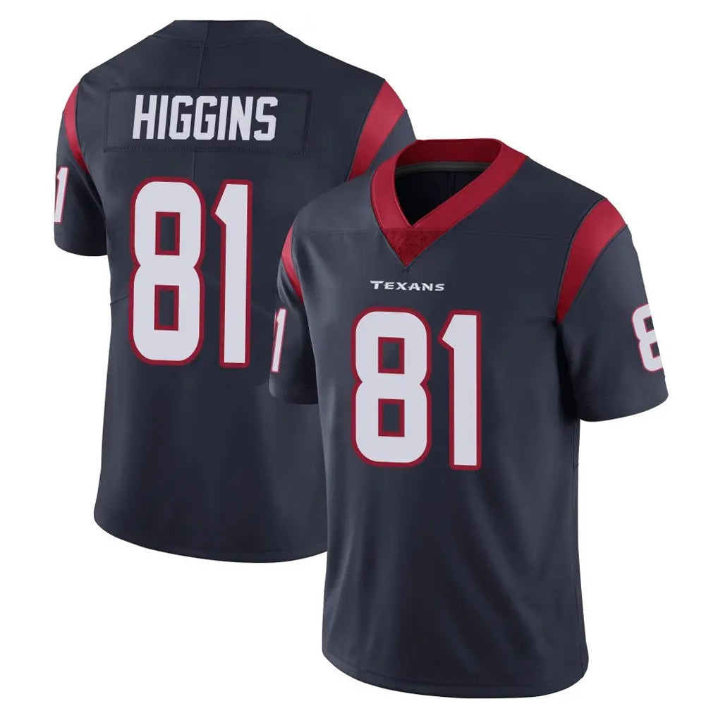 Johmsee H.Texans #81 Jayden Higgins Player Navy Limited Vapor Untouchable Home Game Stitched Jerseys