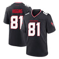 Johmsee H.Texans #81 Jayden Higgins Player Navy Team Home Game Stitched Jerseys