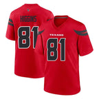 Johmsee H.Texans #81 Jayden Higgins Player Red Alternate Home Game Stitched Jerseys