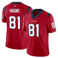 Johmsee H.Texans #81 Jayden Higgins Player Red Limited Vapor F.U.S.E. Home Game Stitched Jerseys