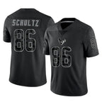 Johmsee H.Texans #86 Dalton Schultz Player Black Reflective Limited Game Stitched Jerseys