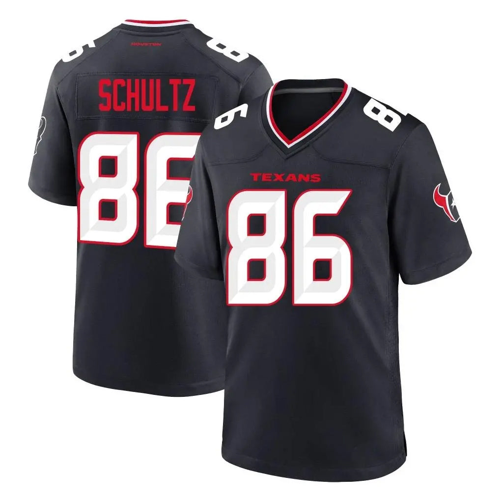 Johmsee H.Texans #86 Dalton Schultz Player Navy Team Home Game Stitched Jerseys