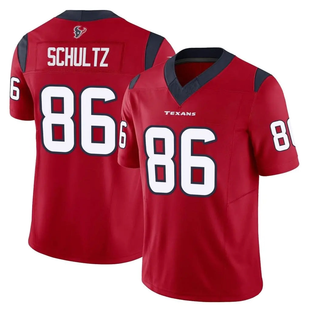 Johmsee H.Texans #86 Dalton Schultz Player Red Limited Vapor F.U.S.E. Home Game Stitched Jerseys