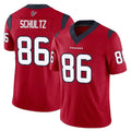 Johmsee H.Texans #86 Dalton Schultz Player Red Limited Vapor F.U.S.E. Home Game Stitched Jerseys