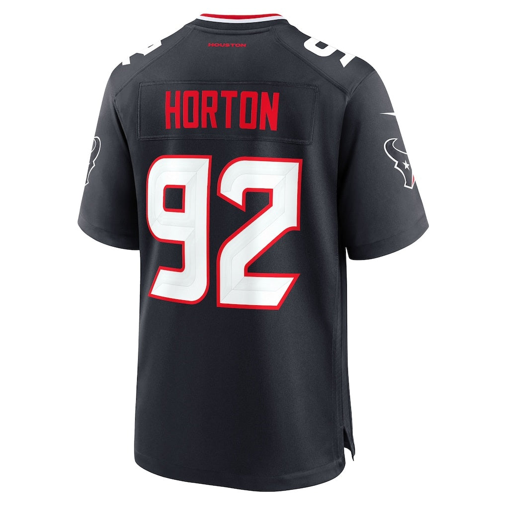 H.Texans #92 Dylan Horton Navy Team Game American Football Jersey