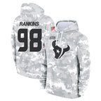 Johmsee H.Texans #98 Sheldon Rankins Player Arctic Camo Salute to Service Hoodies Limited Game Stitched Jerseys