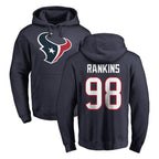 Johmsee H.Texans #98 Sheldon Rankins Player Navy Pro Line Pullover Hoodie Limited Game Stitched Jerseys