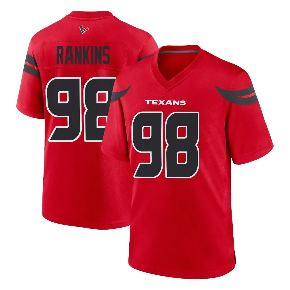 Johmsee H.Texans #98 Sheldon Rankins Player Red Alternate Home Game Stitched Jerseys