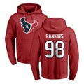 Johmsee H.Texans #98 Sheldon Rankins Player Red Pro Line Pullover Hoodie Limited Game Stitched Jerseys