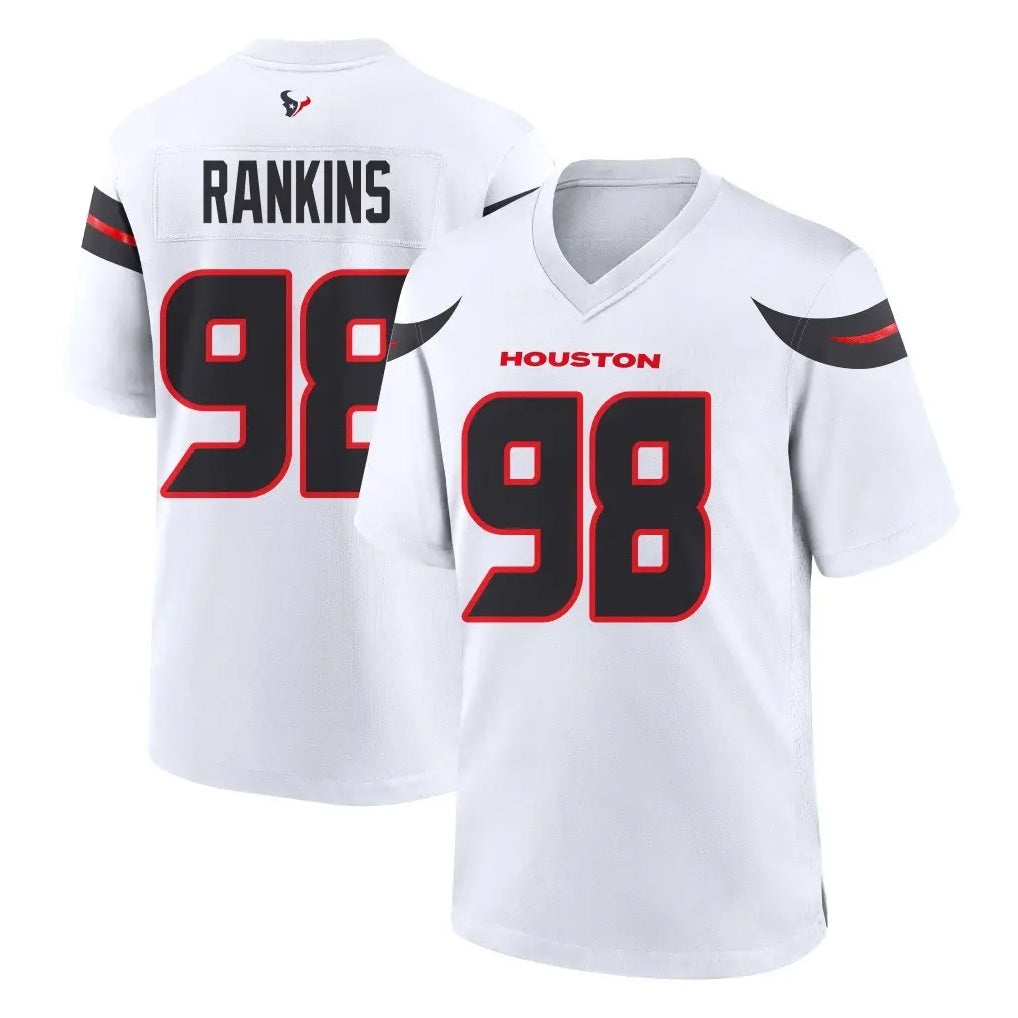 Johmsee H.Texans #98 Sheldon Rankins Player White Home Game Stitched Jerseys