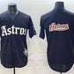 Houston Astros Team Big Logo Black Gothic 'Houston Born Barrio Raised' Limited Stitched Baseball Jersey