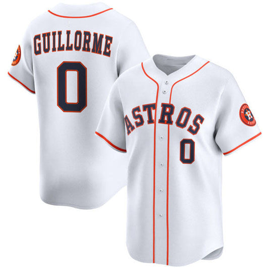 Houston Astros #0 Luis Guillorme White 2025 Home Limited Stitched Baseball Jersey